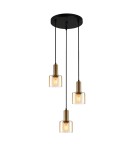 Pendant lamps - ITALUX Santia Pendant E27 3x40W Copper PND-65342-3A-BRO+AMB - product 1