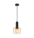 Pendant lamps - ITALUX Santia Pendant E27 1x40W Black PND-65342-1-BK+AMB - product 1