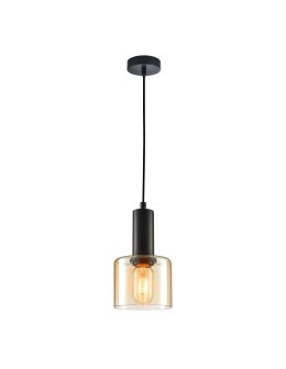 ITALUX Santia Pendant E27 1x40W Black PND-65342-1-BK+AMB