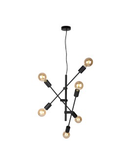 ITALUX Ferreia Pendant E27 6x40W Black PND-5986-6-BL