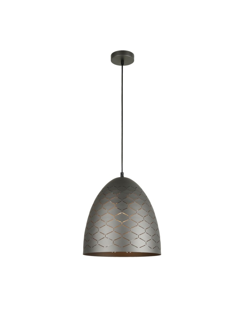Pendant lamps - ITALUX Leilani Pendant E27 1x40W Grey PND-43445-1L-GR - product kolory-swiatla.pl 1