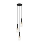 Lampy wiszące - ITALUX Perola Wisząca E14 3x40W Czarny/Złoty PND-43309-3 BK+BR - produkt 1