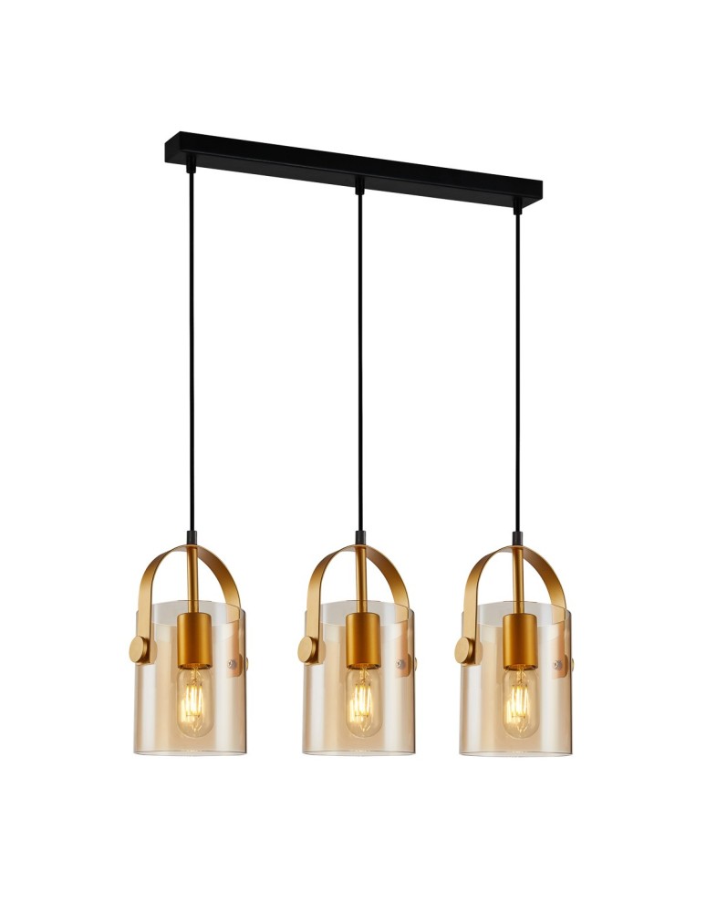 Pendant lamps - ITALUX Nanesma Pendant E27 3x40W Gold PND-32453-3-GD+AMB - product kolory-swiatla.pl 1