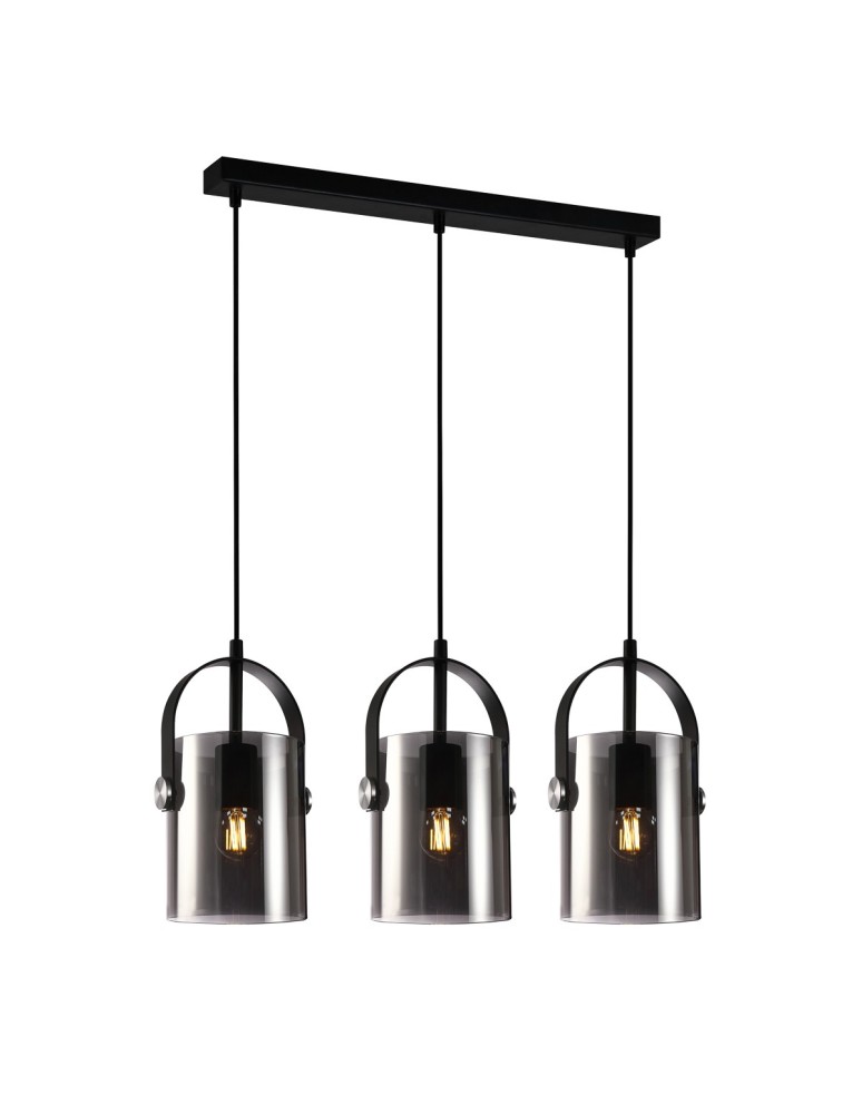 Pendant lamps - ITALUX Nanesma Pendant E27 3x40W Black PND-32453-3-BK+SG - product kolory-swiatla.pl 1