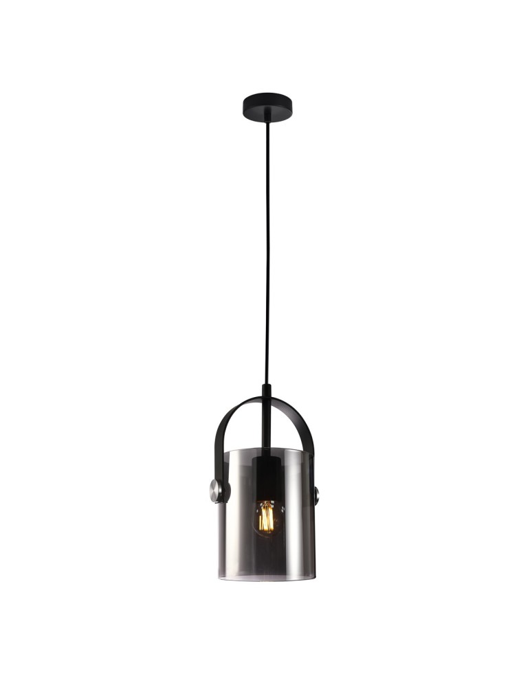Pendant lamps - ITALUX Nanesma Pendant E27 1x40W Black PND-32453-1-BK+SG - product kolory-swiatla.pl 1