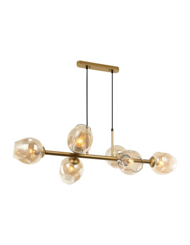 ITALUX Borgo Pendant E27 6x40W Gold PND-30843-6 GD+AMB