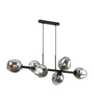 Pendant lamps - ITALUX Borgo Pendant E27 6x40W Black/Smoky PND-30843-6 BK+SG - product 1
