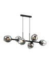 ITALUX Borgo Wisząca E27 6x40W Czarny/Dymiony PND-30843-6 BK+SG