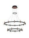 ITALUX Alamo LED Pendant Integrated 84W 3000K 3360lm Black/Brown PND-280110130-21B-MBL