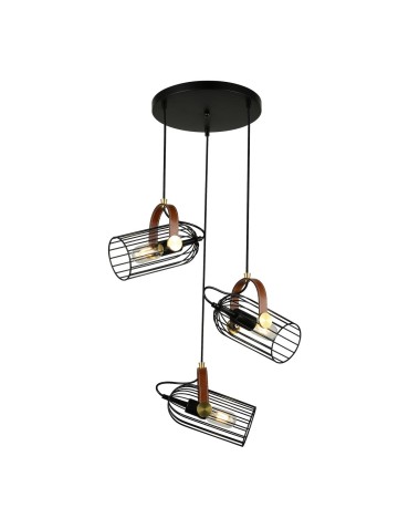 ITALUX Antoin Pendant E27 3x40W Black PND-2445-3-BK