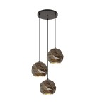 Pendant lamps - ITALUX Palermo Pendant E27 3x40W Anthracite PND-2424-3S-GR+GD - product 1