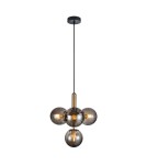 Pendant lamps - ITALUX Ravena Pendant E27 LED integrated 4x5W Brass/Smoke PND-2324-4B BRO+SG - product 1