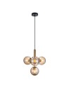 ITALUX Ravena Pendant E27 LED integrated 4x5W Brass/Amber PND-2324-4B BRO+AMB