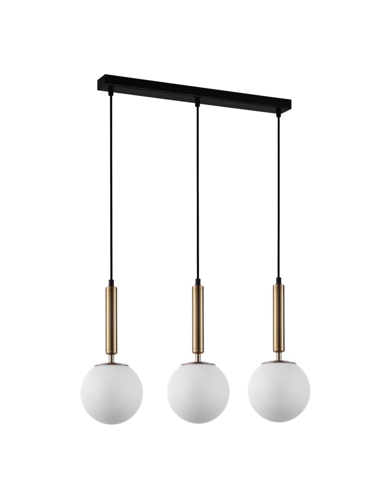 Pendant lamps on a strip - ITALUX Ravena Pendant E27 3x10W Brass PND-2324-3L GD+OPA - product kolory-swiatla.pl 1