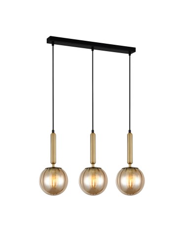 ITALUX Ravena Pendant E27 LED integrated 3x5W Brass/Amber PND-2324-3L BRO+AMB