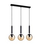 Pendant lamps on a strip - ITALUX Ravena Pendant E27 3x10W Black PND-2324-3L BK+AMB - product 1