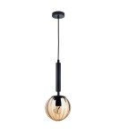 Pendant lamps - ITALUX Ravena Pendant E27 1x10W Black PND-2324-1 BK+AMB - product 1