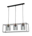 Loft pendant lamps - ITALUX Sinella Pendant E27 3x40W Black PND-23231-3-BK+SG - product 1