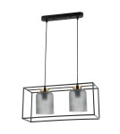 Loft pendant lamps - ITALUX Sinella Pendant E27 2x40W Black PND-23231-2-BK+SG - product 1