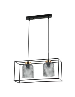 ITALUX Sinella Wisząca E27 2x40W Czarny PND-23231-2-BK+SG