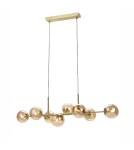 Brass-colored pendant lamps - ITALUX Erimida Pendant G9 8x10W Brass PND-2244-8A-GD - product 1