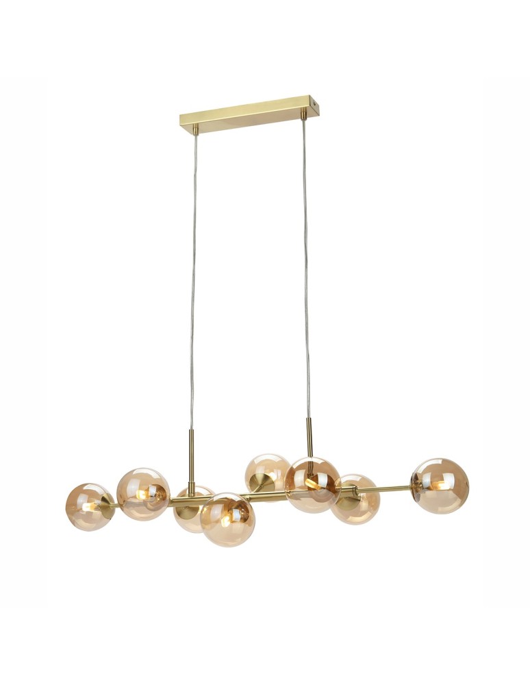 Brass-colored pendant lamps - ITALUX Erimida Pendant G9 8x10W Brass PND-2244-8A-GD - product kolory-swiatla.pl 1