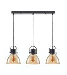 Loft pendant lamps - ITALUX Darlena Pendant E27 3x40W Black PND-22371-3-BK+AMB - product 1