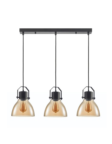 ITALUX Darlena Pendant E27 3x40W Black PND-22371-3-BK+AMB