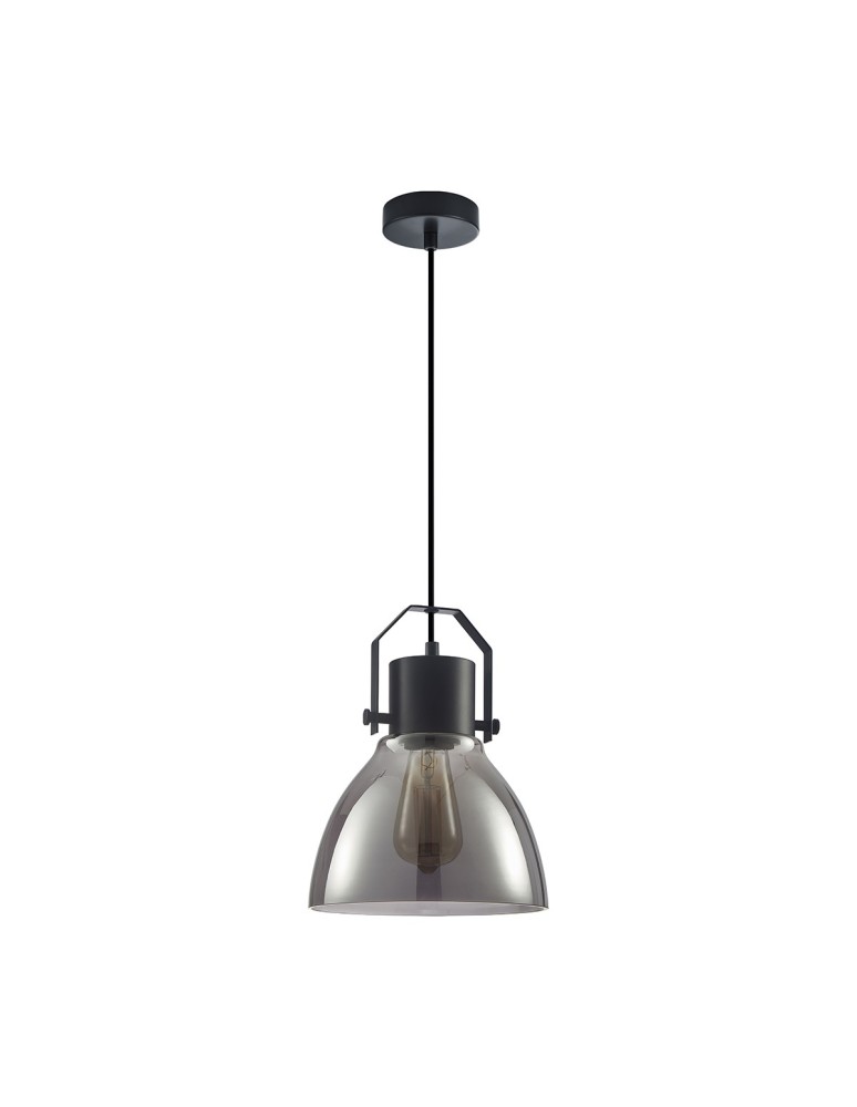 Loft pendant lamps - ITALUX Darlena Pendant E27 1x40W Black PND-22371-1-BK+SG - product kolory-swiatla.pl 1