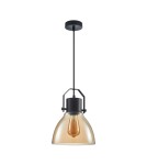 Loft pendant lamps - ITALUX Darlena Pendant E27 1x40W Black PND-22371-1-BK+AMB - product 1