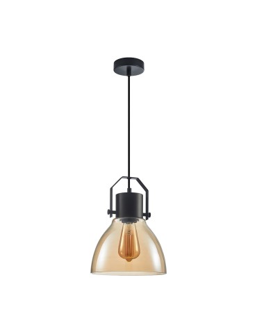 ITALUX Darlena Pendant E27 1x40W Black PND-22371-1-BK+AMB