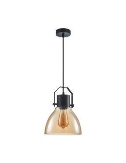 ITALUX Darlena Pendant E27 1x40W Black PND-22371-1-BK+AMB
