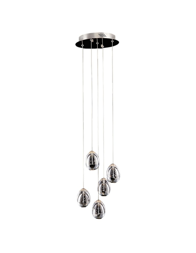 LED pendant lamps - ITALUX Huelto Pendant LED integrated 24W 3000K 1450lm Chrome PND-22112132-5A-CR - product kolory-swiatla.pl 1