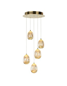 ITALUX Huelto Pendant LED integrated 24W 3000K 1450lm Gold PND-22112132-5A-CHPN