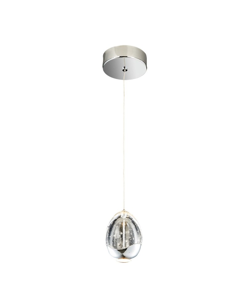 LED pendant lamps - ITALUX Huelto Pendant LED integrated 4.8W 3000K 290lm Chrome PND-22112132-1A-CR - product kolory-swiatla.pl 1