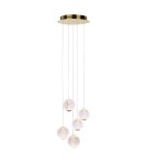 LED pendant lamps - ITALUX Rosario Pendant LED Integrated 21W 3200K 1400lm Gold PND-12220121-5A-GD - product 1