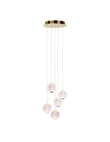 ITALUX Rosario Pendant LED Integrated 21W 3200K 1400lm Gold PND-12220121-5A-GD