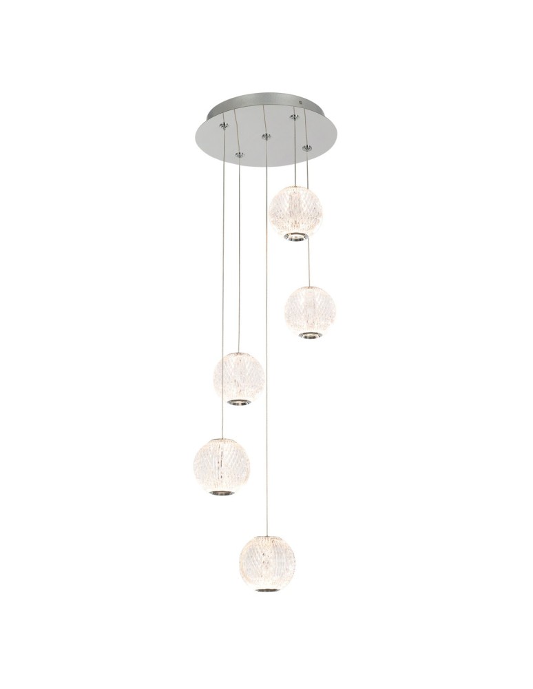 LED pendant lamps - ITALUX Rosario Pendant LED Integrated 21W 3200K 1400lm Chrome PND-12220121-5A-CR - product kolory-swiatla.pl 1