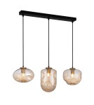 Pendant lamps on a strip - ITALUX Hatella Pendant E27 3x40W Copper/Black PND-112038-3-BRO+AMB - product 1