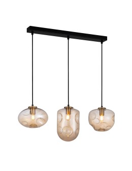 ITALUX Hatella Pendant E27 3x40W Copper/Black PND-112038-3-BRO+AMB