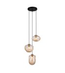 Pendant lamps - ITALUX Hatella Pendant E27 3x40W Copper/Black PND-112038-3A-BRO+AMB - product 1