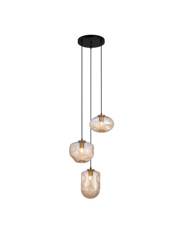 ITALUX Hatella Pendant E27 3x40W Copper/Black PND-112038-3A-BRO+AMB