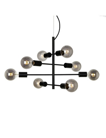 ITALUX Portel Pendant E27 8x40W Black PND-02431-8-BL