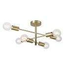 Loft pendant lamps - ITALUX Atlantico Pendant E27 6x20W Brass PNC-5679-6-GD - product 1