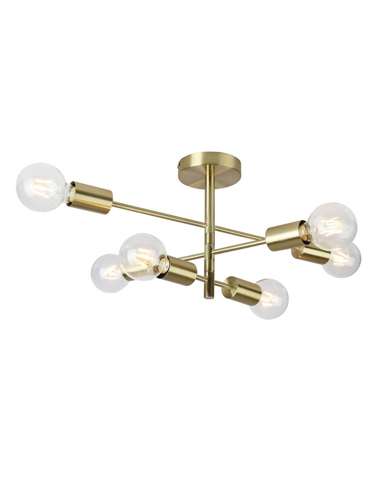 Loft pendant lamps - ITALUX Atlantico Pendant E27 6x20W Brass PNC-5679-6-GD - product kolory-swiatla.pl 1