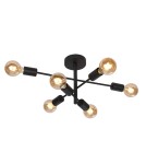 Loft pendant lamps - ITALUX Atlantico Pendant E27 6x20W Black PNC-5679-6-BL - product 1