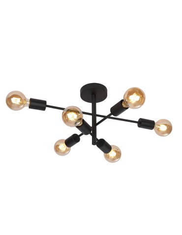 ITALUX Atlantico Pendant E27 6x20W Black PNC-5679-6-BL