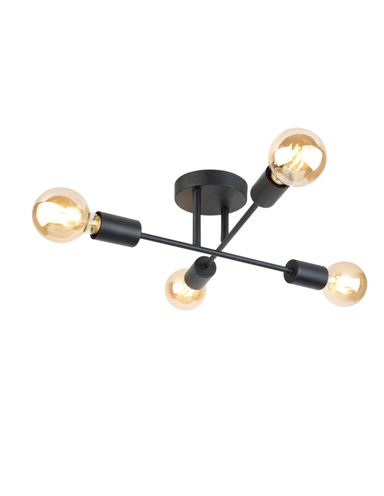 Loft ceiling lamps - industrial - ITALUX Montico Pendant E27 4x40W Black PNC-1627-4-BL - product kolory-swiatla.pl 1