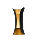 Outdoor wall lamps - ITALUX Dante Outdoor Wall LED Integrated 6W 4000K 330lm IP54 Black/Gold PL-356-S BK+GD - product 1