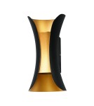 Outdoor wall lamps - ITALUX Dante Outdoor Wall LED Integrated 10W 4000K 580lm IP54 Black/Gold PL-356-M BK+GD - product 1